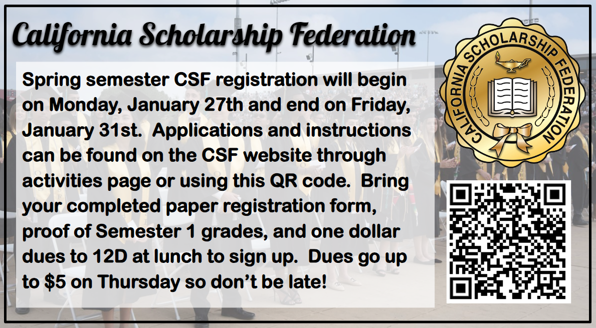 CSF Spring Registration